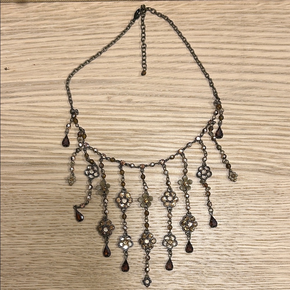 Elegant Gold and Brown Women's Necklace